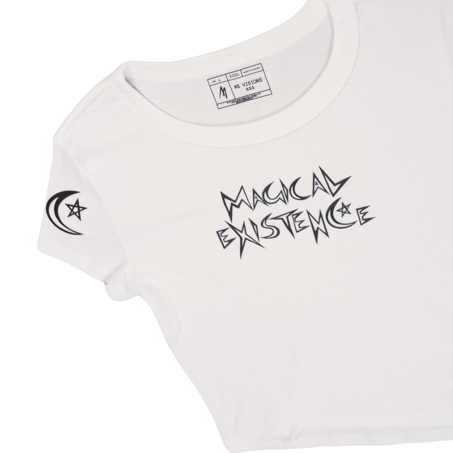 White Magical Existence Crop Tee