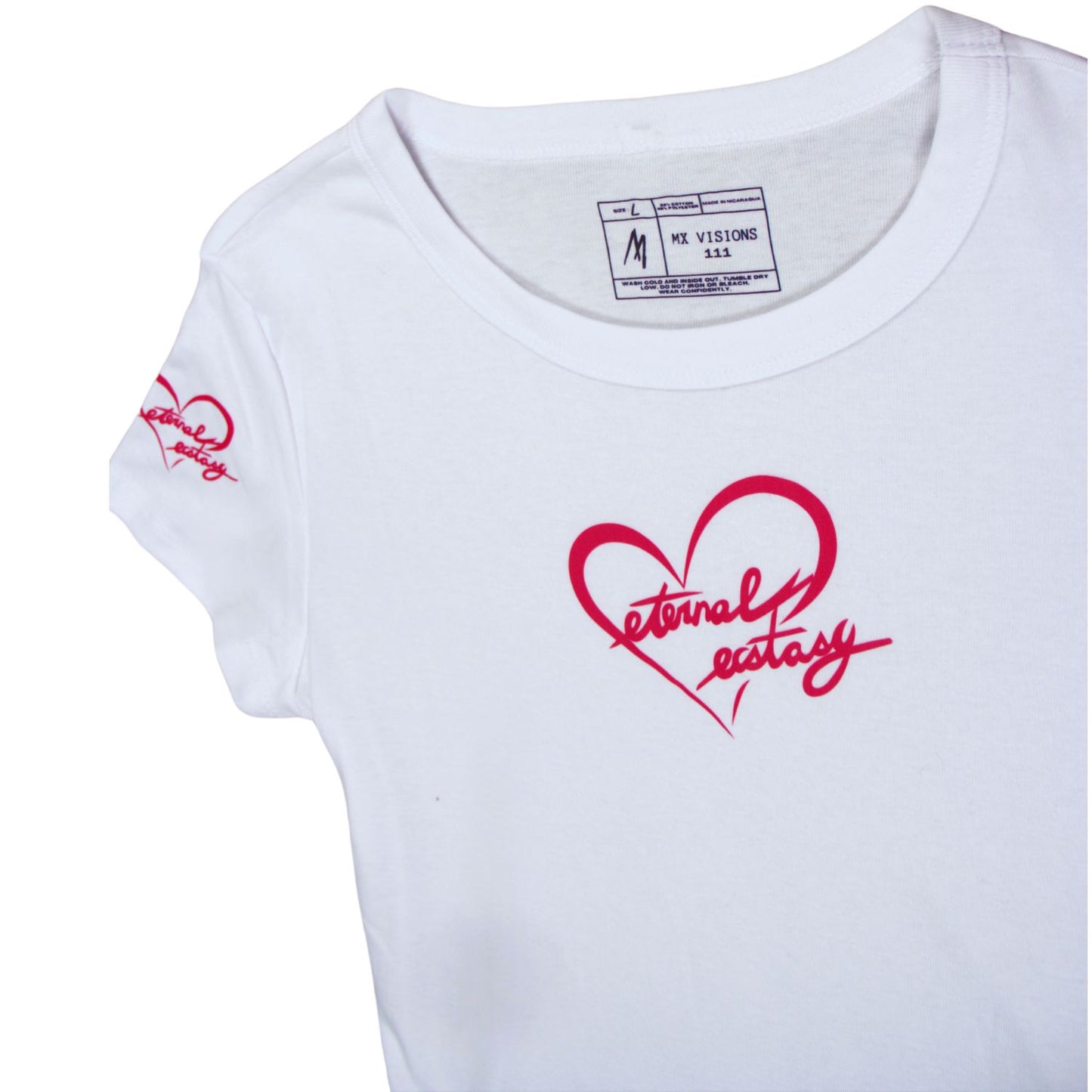 White and Pink Eternal Ecstasy Baby Tee